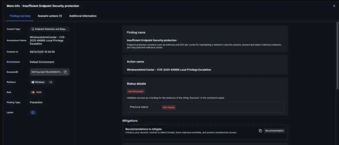 επιβεβαιώστε εάν επηρεάζονται από αυτό το CVE μπορεί να εκτελέσει το σενάριο στην πύλη του Κέντρου διαχείρισης των Windows 